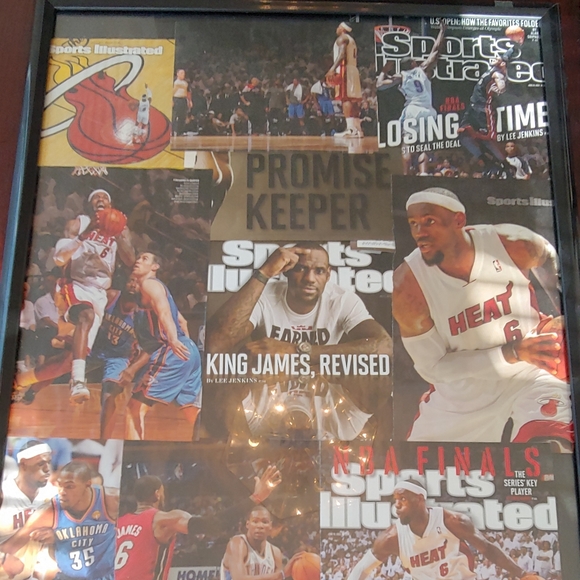 Custom LeBron James framed picture